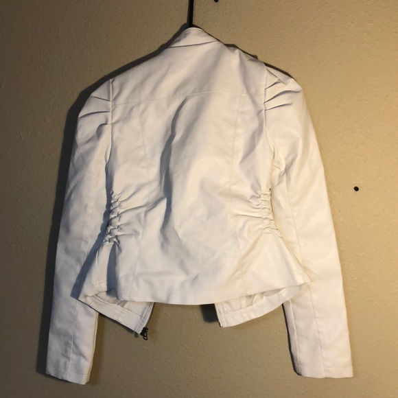 White faux leather jacket - Picture 3 of 5